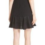 Rebecca Taylor  Black Terri Dress Ruffle Hem NEW Photo 1