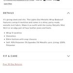 VICI Metallic Wrap Bodysuit Photo 7