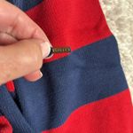 Ralph Lauren 100% Cotton Hooded Sweater, 3/4 Sleeves, Red/Blue, Size Medium Photo 7