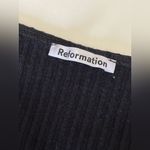Reformation Bardot Ribbed Knit Top in Black Size XS Photo 6