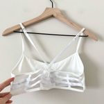 Keyhole/ LC Apparel Strappy Light Support Sports Bra in White Size M Size M Photo 2