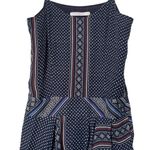 Derek Lam 10 Crosby Silk Slip Dress With Ruffle Skirt Southwest Abstract Print Blue Photo 3