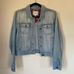 Forever 21 Crop jean jacket light wash denim studded 90’s Y2K women’s size S Photo 0