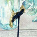 Vintage Metallic Gold Bow Tie Earrings Gold Photo 4