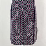 Juicy Couture Geo Knit Dress Front Slits Short Sleeve Mini Navy Pink Size XS Photo 9