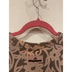 Adidas Stella McCartney Shirt Womens Small Floral Cropped Pullover Boxy Fit Brown Photo 4