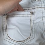 Almost Famous  Skinny White Jeans Tan Stitching Size 5 EUC #DS-1646 Photo 10