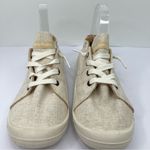 Tommy Bahama cream lace up canvas embroidered low top sneakers shoes 9.5 Photo 3