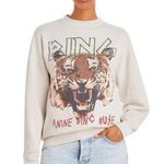 ANINE BING  XS Muse Tan Stone Tiger Sweatshirt Photo 0