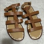 Michael Kors  Tan Leather Strappy Sandals Photo 0