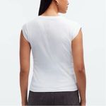 Madewell NWT Women's Side Cinch Muscle Tee White Size L Basic Casual Layering Photo 2