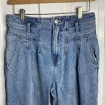 We The Free  High Waist Pleated Paperbag Mom Stone Wash Denim Jeans W-848 Size 27 Photo 2