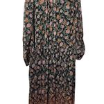 Free People NEW  See It Through Dress Black Floral Combo Flowy Maxi Large Femme Photo 4