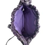 Bueno Whimsi Goth Purple Black Snake Shiny Faux Leather Shoulder Bag Clutch Purse VTG Photo 7