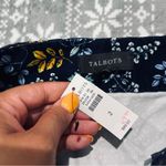 Talbots Navy Floral Cotton Corduroy A-Line Skirt Size 2 Photo 9