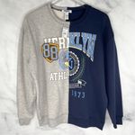 RSQ NWT Tillys Spliced Split Collegiate Crew Neck Pullover Sweatshirt Athleisure Photo 2