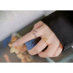 Boutique Sparkly‎ 5a Cz Leaf Ring | White Gold Plated Sterling Silver Photo 14