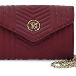 Badgley Mischka V Quilting Center Quilted Vegan Leather w/ Gold Chain Crossbody Photo 0