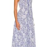 Poupette St. Barth Nana Printed Maxi Dress Revolve Blue Begonia Size L New w/Tag Photo 4