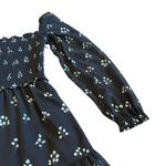 Wilfred Aritzia Tempest Dress Black Aqua Print Long Sleeve Mini Length Size XS Photo 6