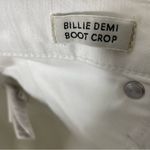 J.Crew Denim Billie Demi Boot Crop Raw Hem White Jeans Size 28 Photo 4