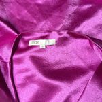 Maje  Fuscia Pink Satin High Low Midi Wrap Ruffle Dress Photo 3