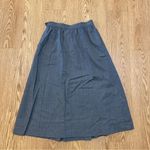 Lands' End  Vintage 90s Grey 100% Wool Western Prairie Ranch Midi Skirt Photo 3