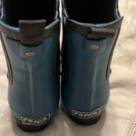 Roma  Chelsea Matte Short Rain Boots Women’s Size 7 Waterproof Teal Blue Photo 4