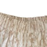 Belle Beach by Kim Gravel Smocked Waist Wide Leg Pant M Cream Beige Lounge Tan Size M Photo 3