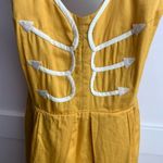 Anthropologie Floreat Mustard Anchors Aweigh Halter Midi Dress Photo 8