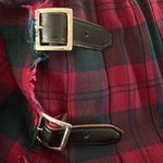 FLORENCE WALSH Vintage Pleated Plaid Wool Kilt Size 14 Red Photo 11