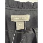 J.Crew Point Sur Top Womens Silk Black Pullover Ruffle Shirt Size XS New Photo 1