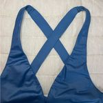 Victoria's Secret Victoria’s Secret Sport Steel Metallic Blue V Neck Sports Bra Size Small Photo 3