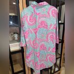 Ralph Lauren  nightgown pajama shirt paisley button down embroidered pocket dress Photo 9