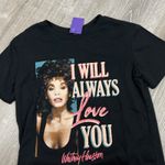 Women's Whitney Houston Graphic Short Sleeve Black T Photo 2