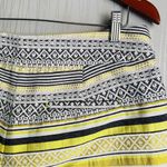 Loft Ann Taylor Short Size 10 Yellow Blue White Stripe Riviera Tweed Photo 4