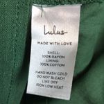 Lulus NWT  Women’s Off the Shoulder Cuffs Tie Kelly Green Shift Mini Dress Photo 10