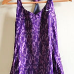 Nike PRINTED KNIT TANK TENNIS PURPLE WOMENS SIZE S ATHLETIC RACERBACK Photo 0
