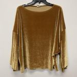 Urban Renewal  Mustard Yellow Velvet Blouse Top One Size Oversized Bell Sleeves Photo 0