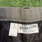 Pendleton Vintage  Black and White Plaid Wool Trousers, Size 6 Photo 3