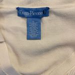 Evan Picone Evan-Picone cream rayon blend knit 3/4 sleeve ribbed v-neck collared sweater. L Photo 4