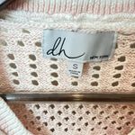 DH tennis pullover sweater, pointelle knit, baby pink w. white cableknit detail Photo 2