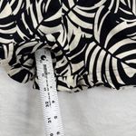 Farm Rio  Anthropologie Palm Leaf High Waisted Paperbag Shorts M Black White Photo 3