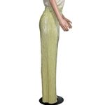 SABINA MUSAYEV York Pleated Pants, Metallic Lime, Small Green Photo 9