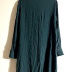 Madewell  Button Front Long Sleeve Dress Size L Smokey Spruce C3 Photo 5
