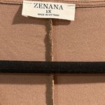 Zenana Outfitters Twist Front V-Neck Oversized Dolman Sleeve Top Neutral Brown- Size 1X Photo 2