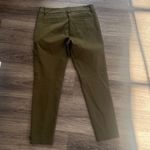 Ecru  Women's Olive Trousers with Zipper Details Mid Rise Pants Photo 1