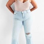 EXPRESS  Light Blue Distressed Women Jeans Photo 0