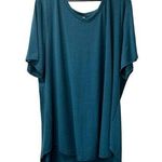 LuLaRoe  Size 3XL Top V-Neck Teal ISH T-Shirt Tee Short Sleeve Loungewear Stretch Photo 0