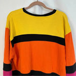Caren Sport Top Blouse‎ Sweater Womens Multicolor Oversized V Photo 7